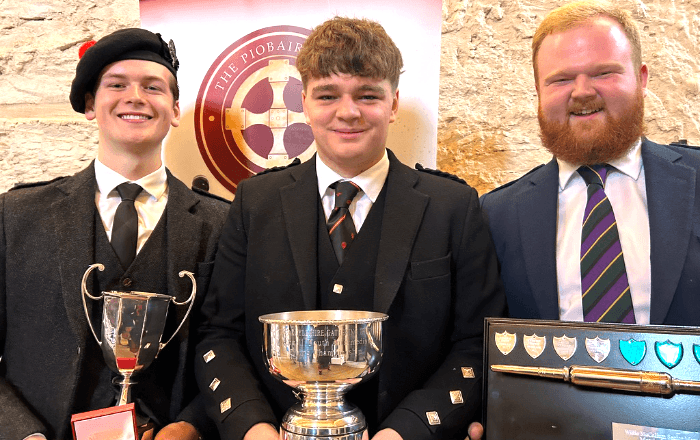 Thomas Fallon with Magnus Stone and Chris McCartan at Lochnell